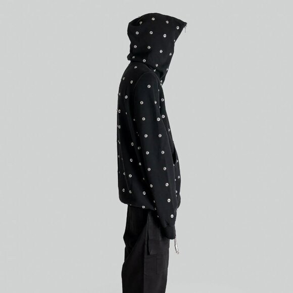 Rick Owens DRKSHDW: Jumbo Gimp Hoodie Press Stud Button Sealed Zip SS24 Lido - Picture 16 of 16
